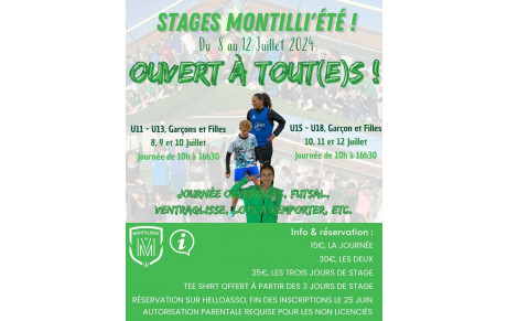 STAGES MONTILLI'ÉTÉ